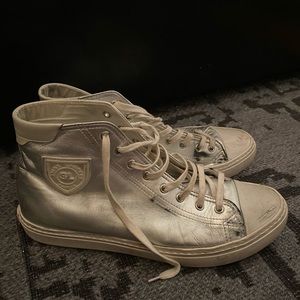 Saint Laurent Silver Bedford Sneakers